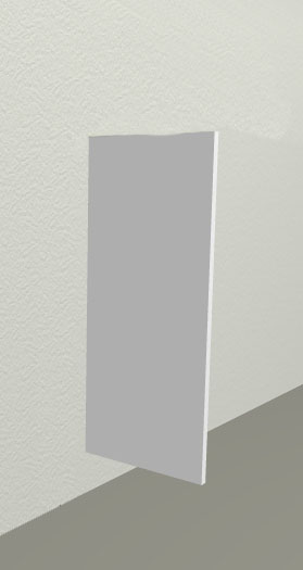 Панель торцевая СТ 400 Капля (для шкафа торцевого нижнего) Белый в Шарыпово - sharypovo.katalogmebeli.com | фото