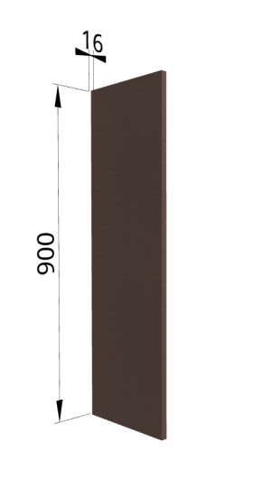 Панель торцевая ВП Квадро (для шкафа верхнего высокого) Шоколад кожа в Шарыпово - sharypovo.katalogmebeli.com | фото