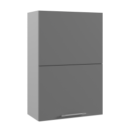 Ройс ВПГПМ 600 Шкаф верхний высокий Blum Aventos HF (Черника софт/корпус Серый) в Шарыпово - sharypovo.katalogmebeli.com | фото