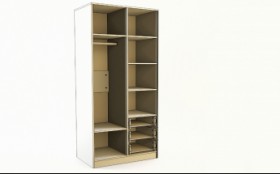 Шкаф 2-х створчатый с ящиками Бэлла (Выбеленное дерево/Белый) в Шарыпово - sharypovo.katalogmebeli.com | фото 3