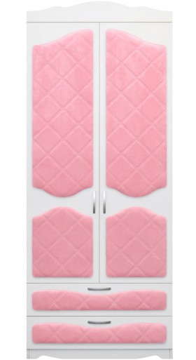 Шкаф 2-х створчатый с ящиками серии Иллюзия 36 Светло-розовый в Шарыпово - sharypovo.katalogmebeli.com | фото