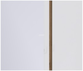 Веста СБ-2258 Шкаф 3х дверный с зеркалом Дуб Бунратти/Белый глянец в Шарыпово - sharypovo.katalogmebeli.com | фото 2