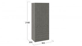 Шкаф для одежды с 2 дверями «Либерти» Хадсон в Шарыпово - sharypovo.katalogmebeli.com | фото 2