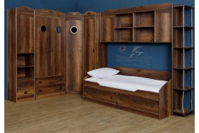 Шкаф комбинированный для одежды «Навигатор» (Дуб Каньон) в Шарыпово - sharypovo.katalogmebeli.com | фото 3