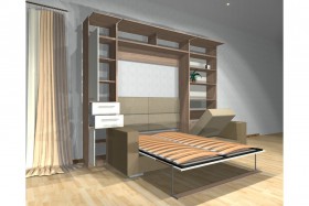 Шкаф-кровать с диваном Каролина в Шарыпово - sharypovo.katalogmebeli.com | фото 3