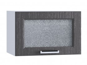 Шкаф верхний горизонтальный со стеклом 500, ШВГС 500 (Клен серый/корпус белый) в Шарыпово - sharypovo.katalogmebeli.com | фото