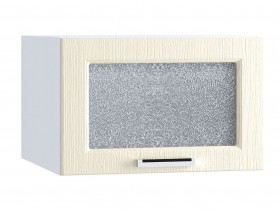Шкаф верхний горизонтальный со стеклом 510, ШВГС 510 (Клен крем/корпус белый) в Шарыпово - sharypovo.katalogmebeli.com | фото
