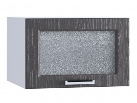 Шкаф верхний горизонтальный со стеклом 510, ШВГС 510 (Клен серый/корпус белый) в Шарыпово - sharypovo.katalogmebeli.com | фото