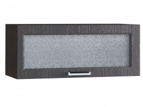 Шкаф верхний горизонтальный со стеклом 800, ШВГС 800 (Клен серый/корпус венге) в Шарыпово - sharypovo.katalogmebeli.com | фото