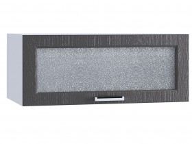 Шкаф верхний горизонтальный со стеклом 810, ШВГС 810 (Клен серый/корпус белый) в Шарыпово - sharypovo.katalogmebeli.com | фото