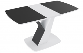 Стол обеденный «Гарда» Тип 1 (Белый/Стекло матовое черный графит) в Шарыпово - sharypovo.katalogmebeli.com | фото 5