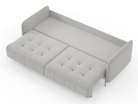 Валериан диван трёхместный прямой Светло-серый, ткань RICO FLEX 108 в Шарыпово - sharypovo.katalogmebeli.com | фото 2