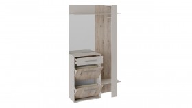 Шкаф для одежды «Нуар» тип 1 Фон серый/Дуб сонома в Шарыпово - sharypovo.katalogmebeli.com | фото 3