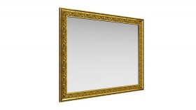 Зеркало навесное "Айрум"/(дуб кальяри / профиль: золото с орнаментом) в Шарыпово - sharypovo.katalogmebeli.com | фото